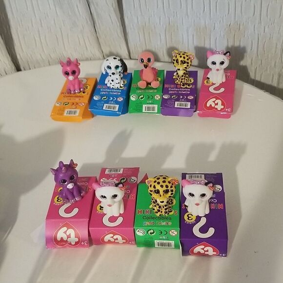 TY Mini Boos Collectibles 9 total lot - Picture 1 of 2